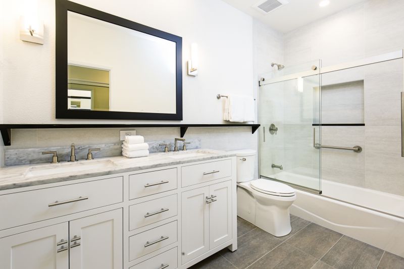 Elegant Vanity with Under-Mount Sinks